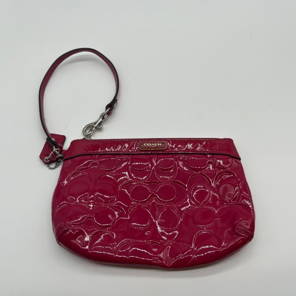 COPY - 24. Coach Peyton Pink Signature Wristlet